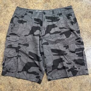 Denali Gray Camouflage Cargo Shorts Tactical Military Style Multi-Pocket-SZ 36